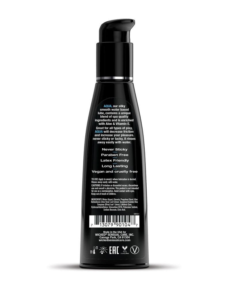 Load image into Gallery viewer, Wicked Sensual Care Aqua Waterbased Lubricant - 4 oz Fragrance Free

