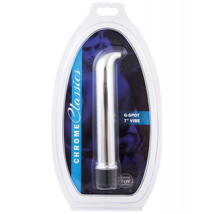Erotic Toy Company Chrome Classics 7" G-spotvibrator - Silver
