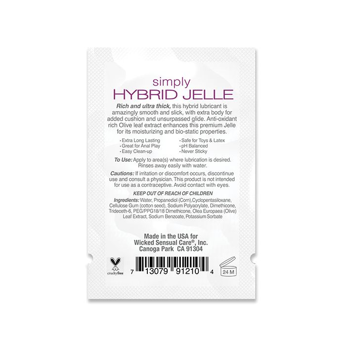 Load image into Gallery viewer, Wicked Sensual Care Simply Hybrid Jelle Lubricant - .1 oz
