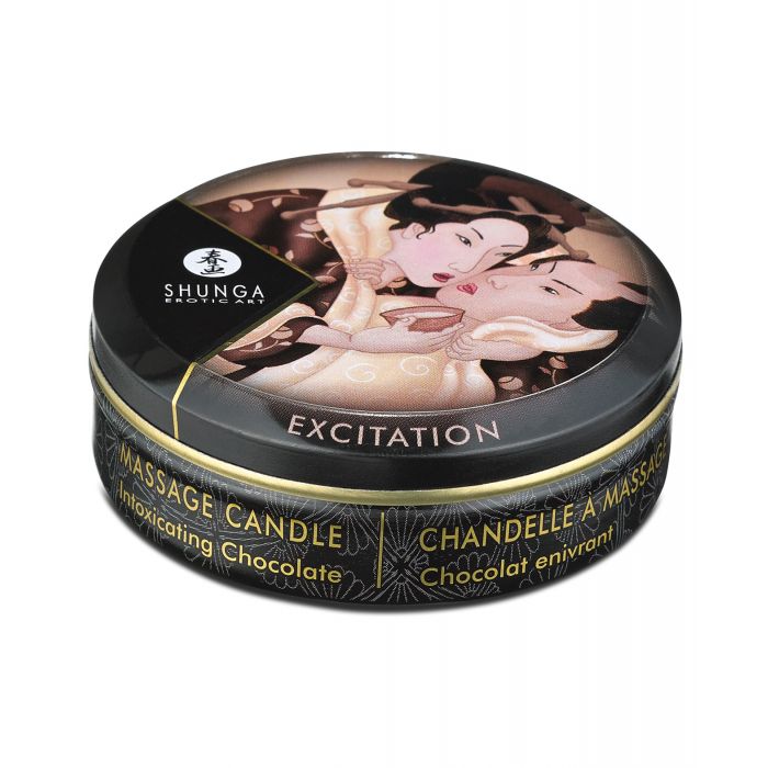 Shunga Excitation Mini Candlelight Massage Candle - 1 oz Intoxicating Chocolate