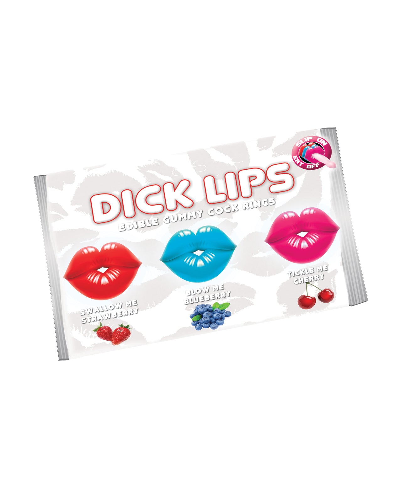 Inele de cauciuc comestibile Dicklips - Pachet de 3 cu arome asortate