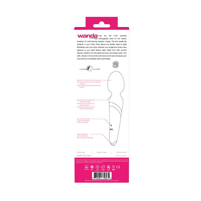 VeDO Wanda Rechargeable Wand - Foxy Pink