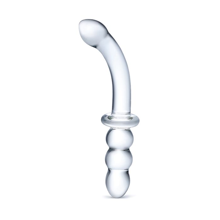 Glas 8" Ribbed G-Spot Glass Dildo