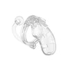 Load image into Gallery viewer, Shots Man Cage Chastity 3.5&quot; Cock Cage w/Plug Model 10 - Clear
