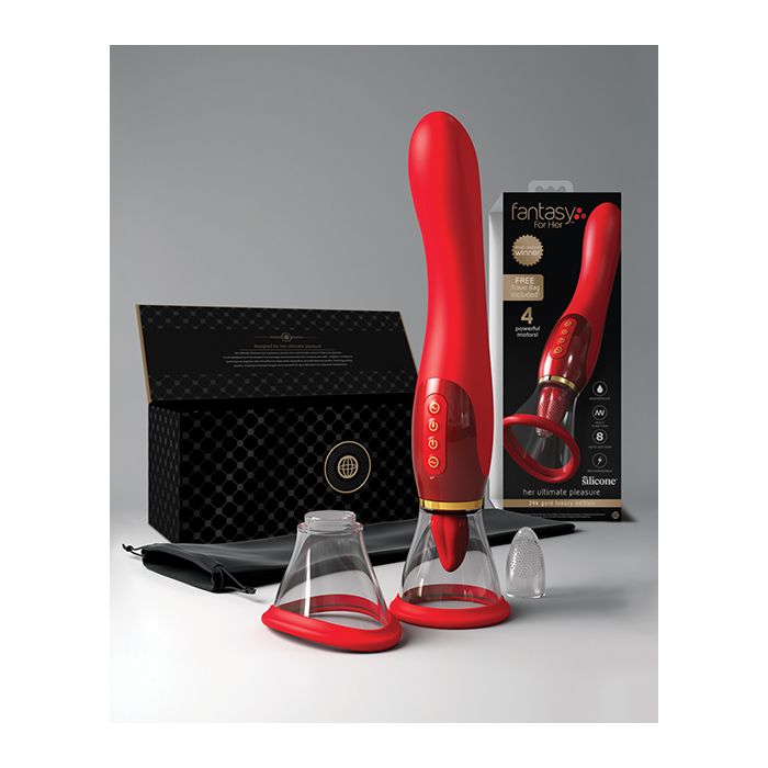 Fantasy for Her Ultimate Pleasure 24K Gold Seasonal Luxury Edition w/Travel Bag Luxury Box - Red