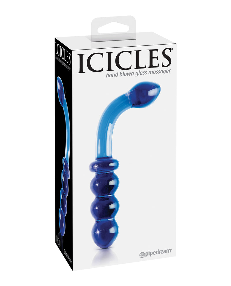 Carica l&#39;immagine nel visualizzatore Galleria, Icicles No. 31 Hand Blown Glass - Blue G Spot
