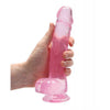 Load image into Gallery viewer, Shots RealRock Realistic Crystal Clear 8" Dildo w/Balls - Pink
