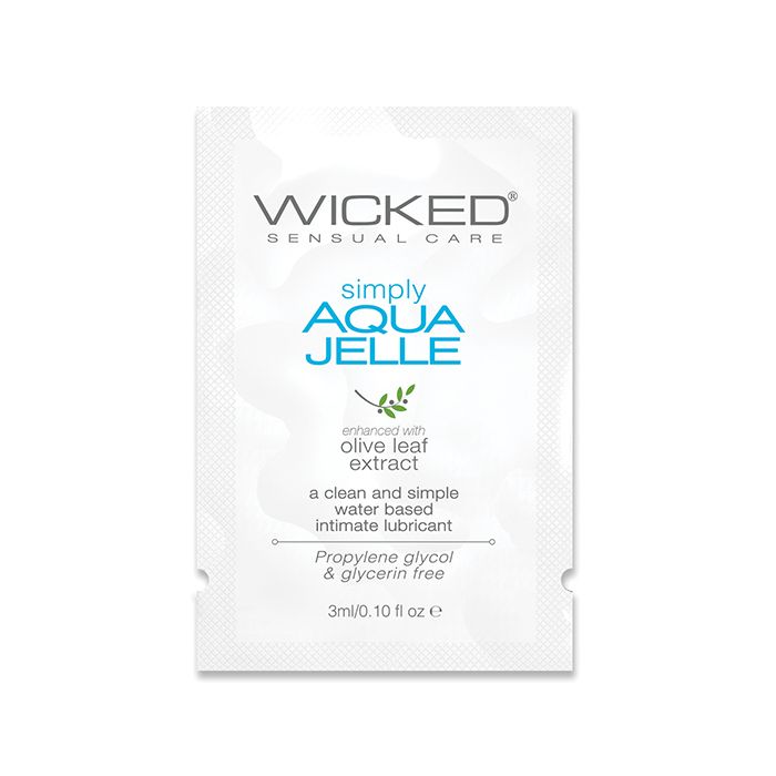 Wicked Sensual Care Simply Aqua Jelle Water Based Lubricant - .1 oz