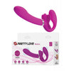 Bild in den Galerie-Viewer laden, Pretty Love Valerie Vibrating Strapless Strap On Fuchsia
