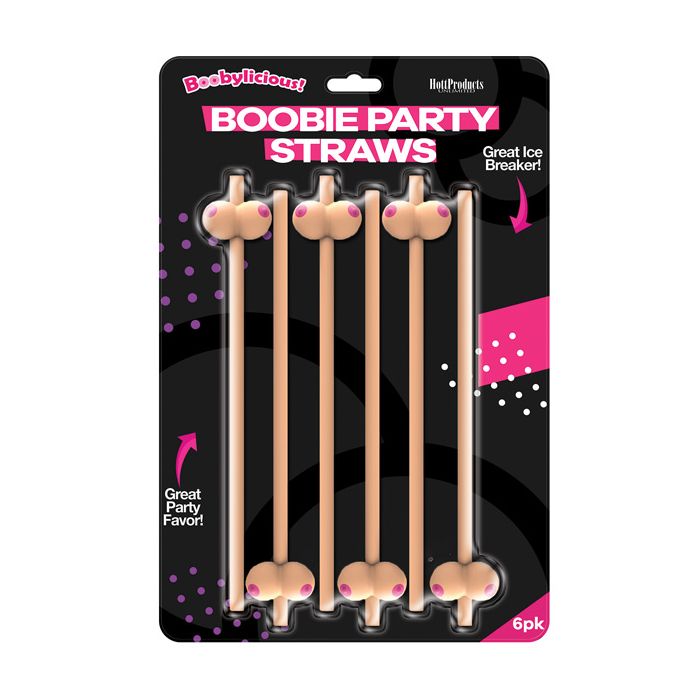 Booby Straws - Flesh Pack of 6