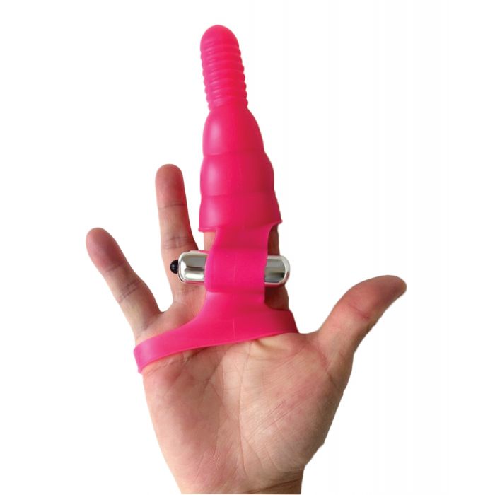 Wet Dreams Wrist Rider Finger Play Sleeve w/Wrist Strap - Hot Pink