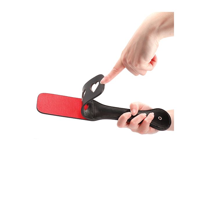 Shots Ouch Hearts Paddle - Black