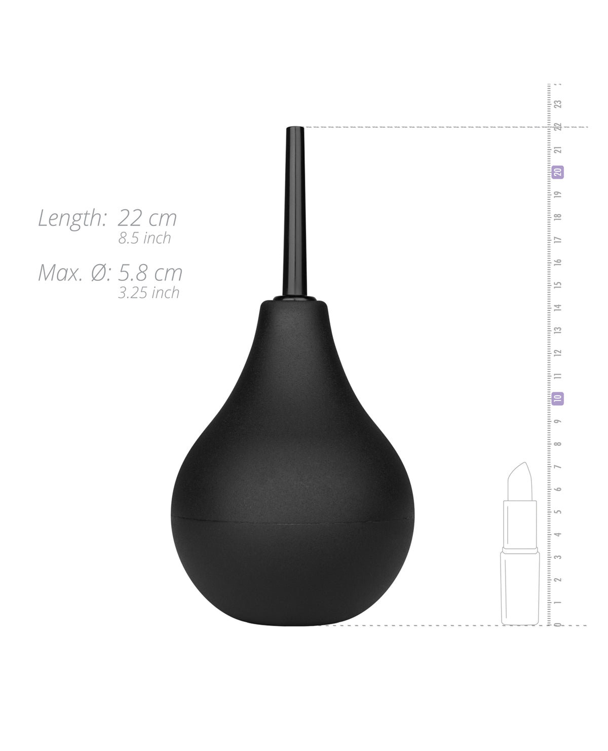 Nexus Non Return Valve Anal Douche 224 Ml Black For Intimate Cleansing