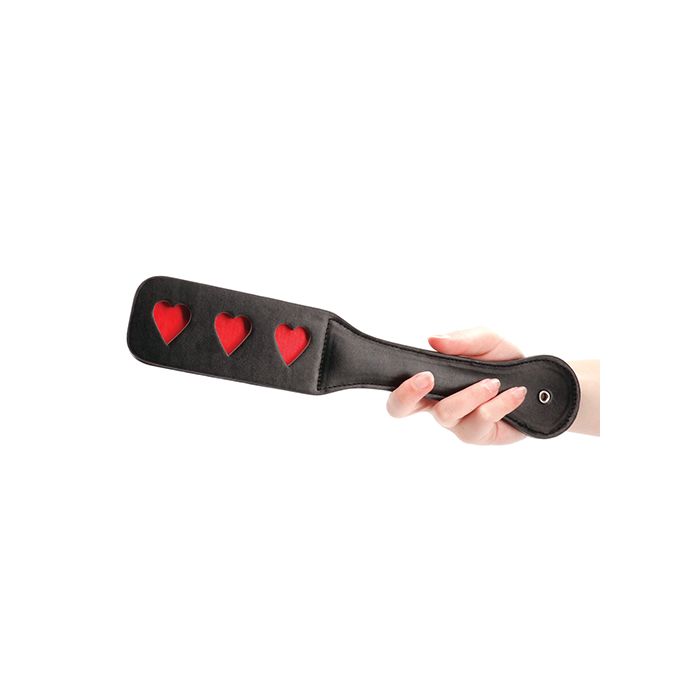 Shots Ouch Hearts Paddle - Black