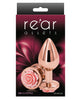 Load image into Gallery viewer, Rear Assets Medium Pink Rose Aluminum Anal Toy Beginner Friendly
