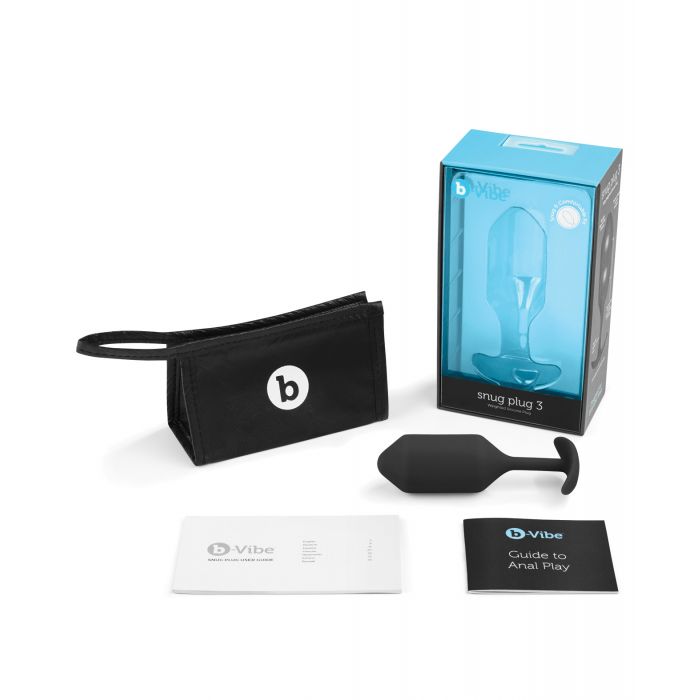 b-Vibe Weighted Snug Plug 3 - 180 g Black