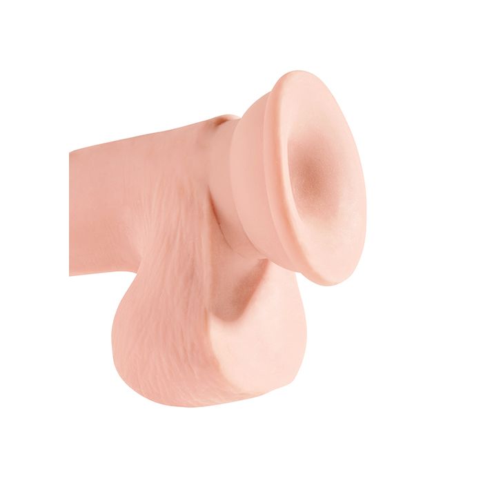 King Cock Plus 7.5 Inch Triple Density Cock With Balls Fanta Flesh Surface Realistic Outer Skin And Stiff Inner Shaft