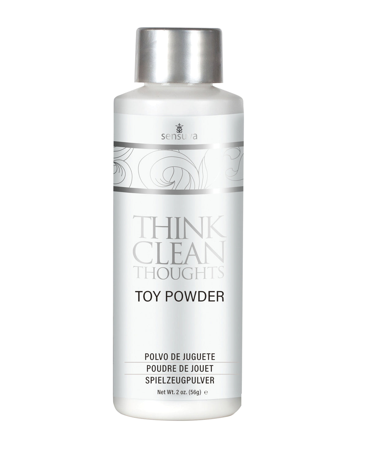 Sensuva Think Clean Thoughts Toy Powder - 2 oz Bottle