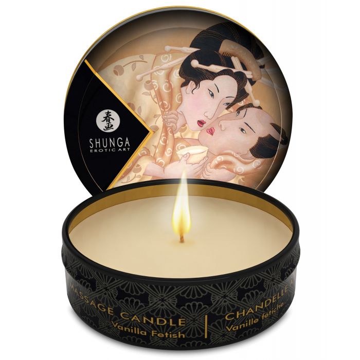 Shunga Desire Mini Candela da Massaggio alla Luce di Candela - 1 oz Vaniglia