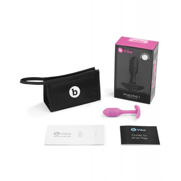 B Vibe Plug Anal Ajusté Pondéré 1 55 Grammes Fuchsia Silicone Sans Couture Pour Plénitude Et Confort