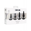 Load image into Gallery viewer, Shots Sono No. 8 Butt Plug - Black Set of 4
