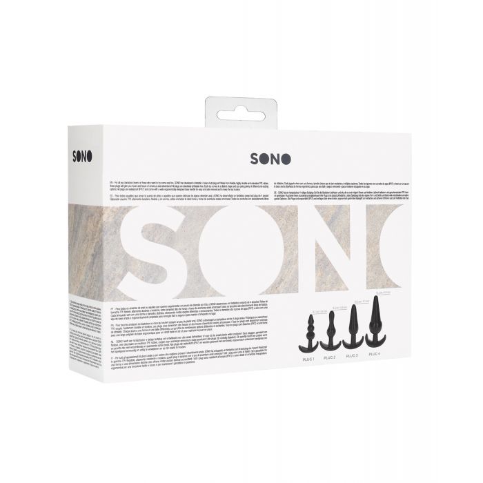 Shots Sono No. 8 Butt Plug - Black Set of 4