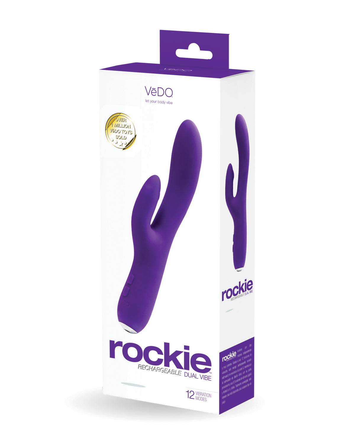 VeDO Rockie Wiederaufladbarer Doppelvibrator - Indigo