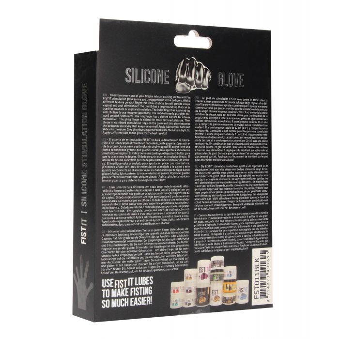 Shots Fistit Silicone Stimulation Glove - Black