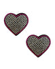 Load image into Gallery viewer, Neva Nude Burlesque Heart N' Soul Crystal Heart Pasties - Pink/Clear O/S
