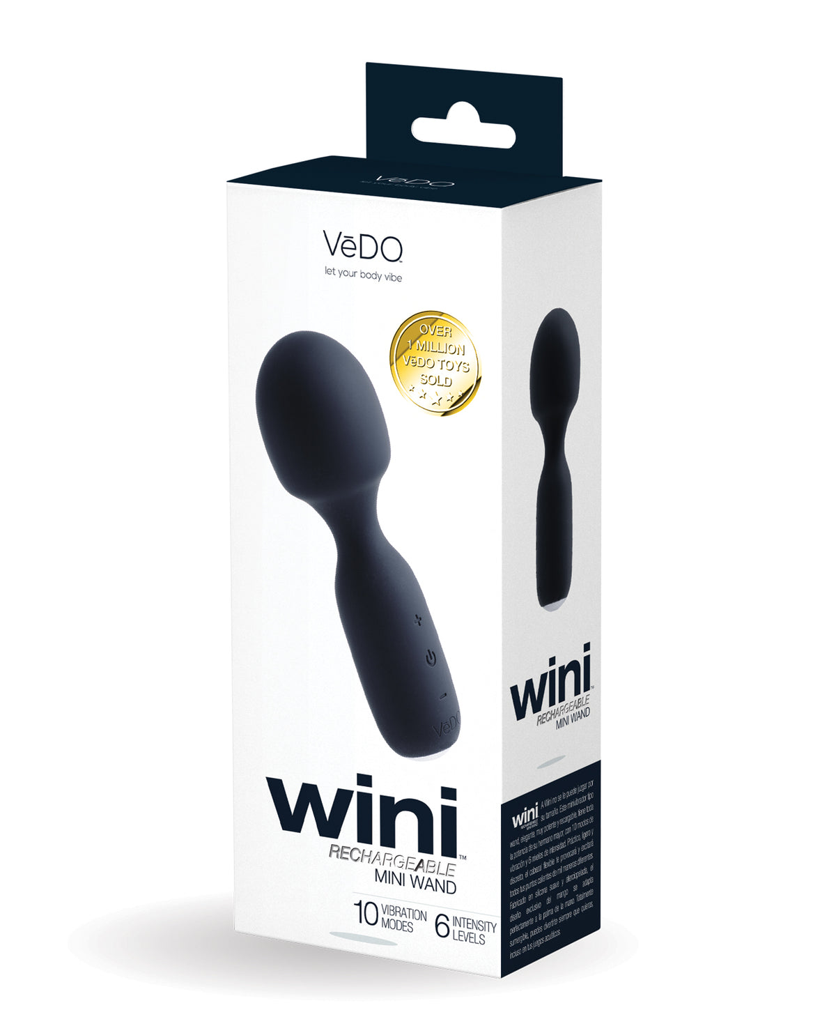 VeDo Wini Genopladelig Mini Tryllestav - Bare Sort