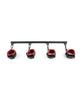 Load image into Gallery viewer, Saffron Spreader Bar &amp; Cuff Set - Red/Black
