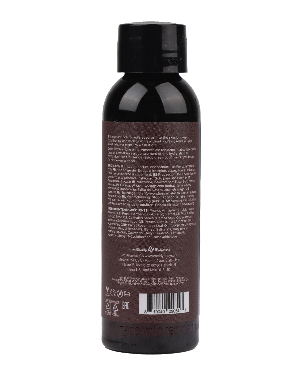 Aceite de masaje y corporal Earthly Body - 2 oz Beach Daze