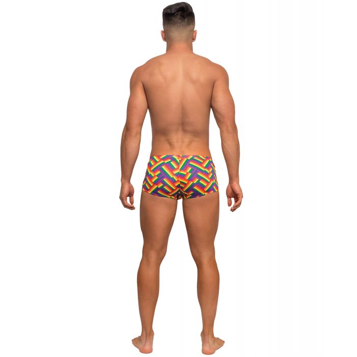 Pride Fest Contoured Pouch Mini Short Rainbow Small