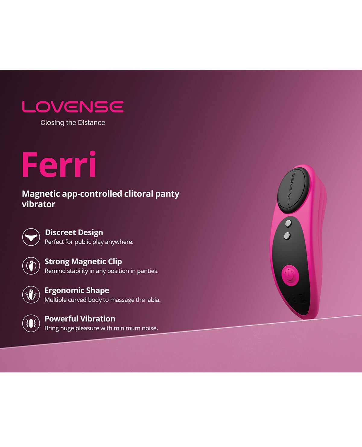 Lovense Ferri Panty Vibe - Pink Lovense Ferri Panty Vibe - Pink