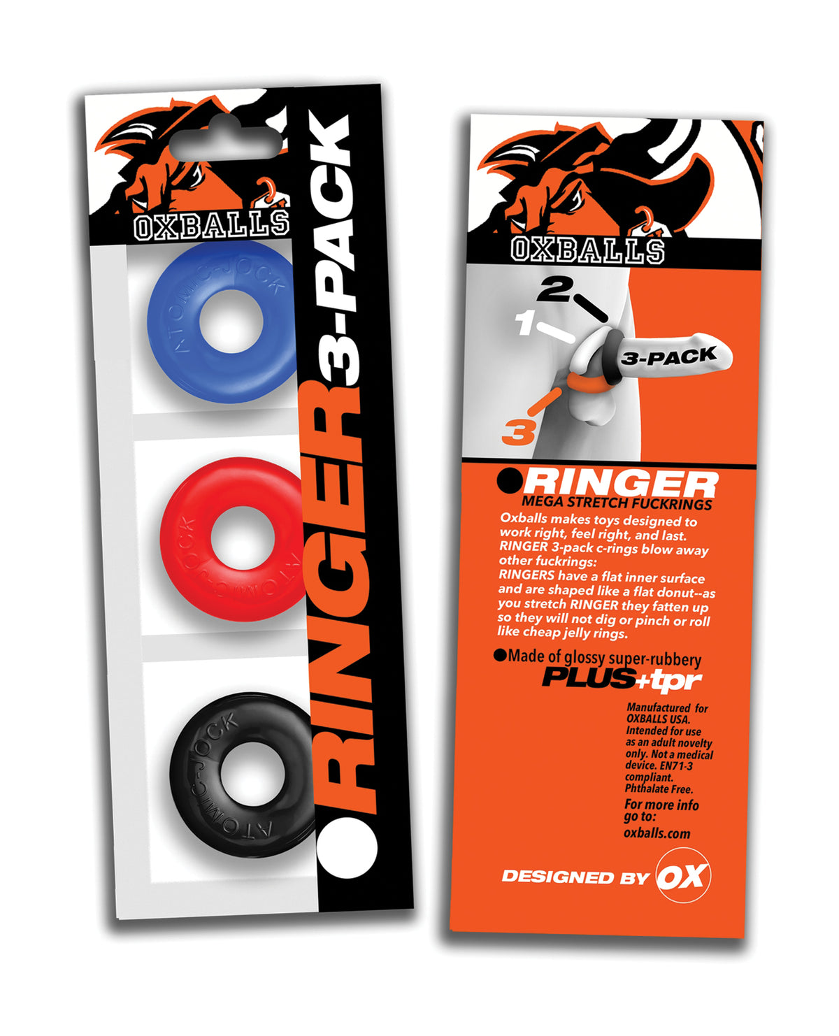 Oxballs Ringer Donut 1 - Paquete multicolor de 3
