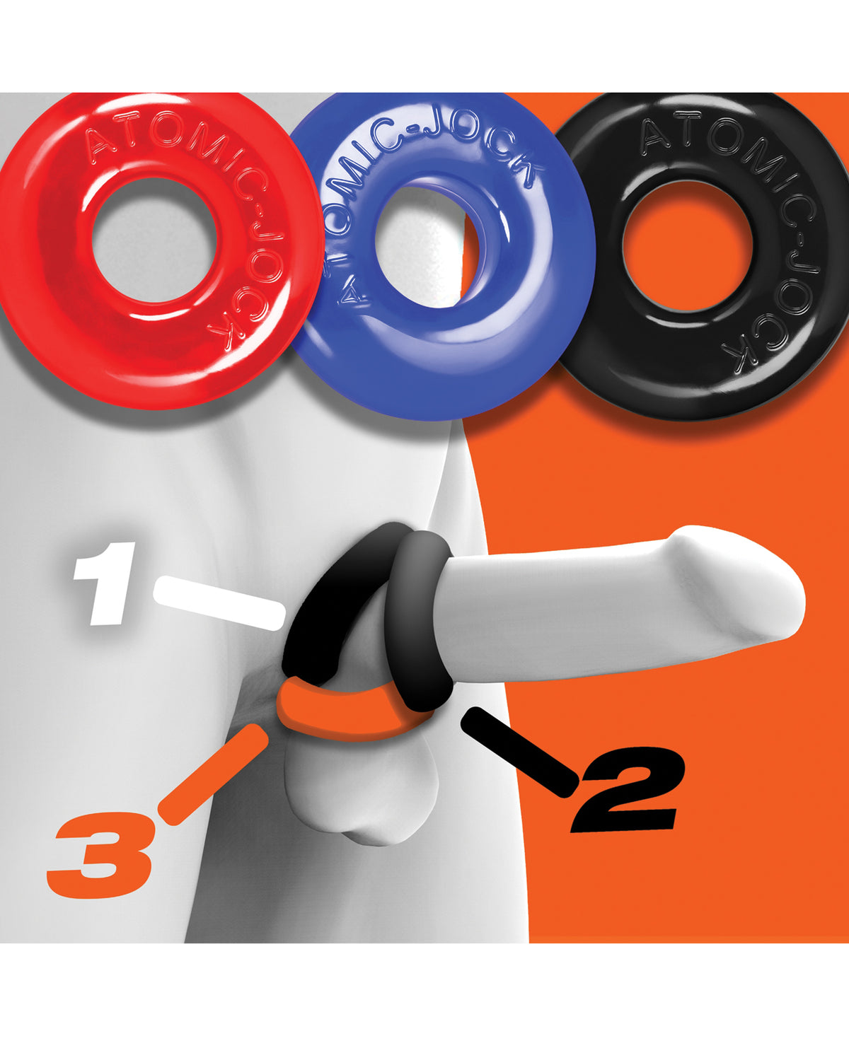 Oxballs Ringer Donut 1 - Paquete multicolor de 3