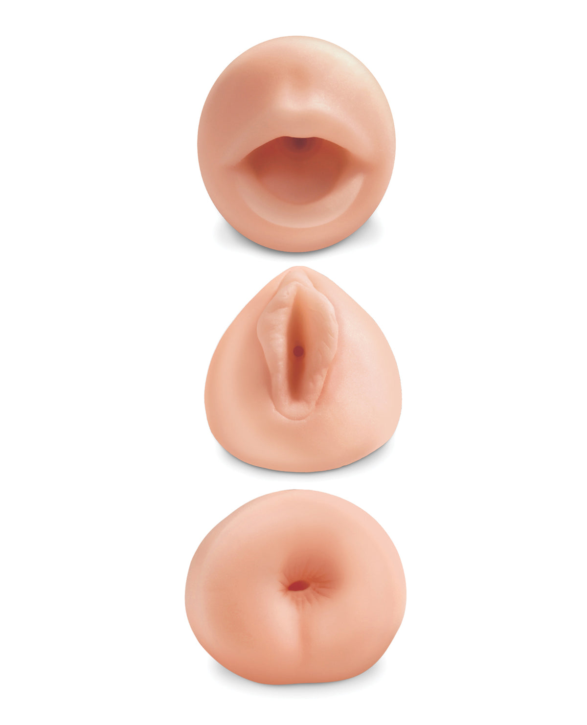 Pipedream Extreme Toyz All 3 Holes Masturbator Kit Fanta Flesh