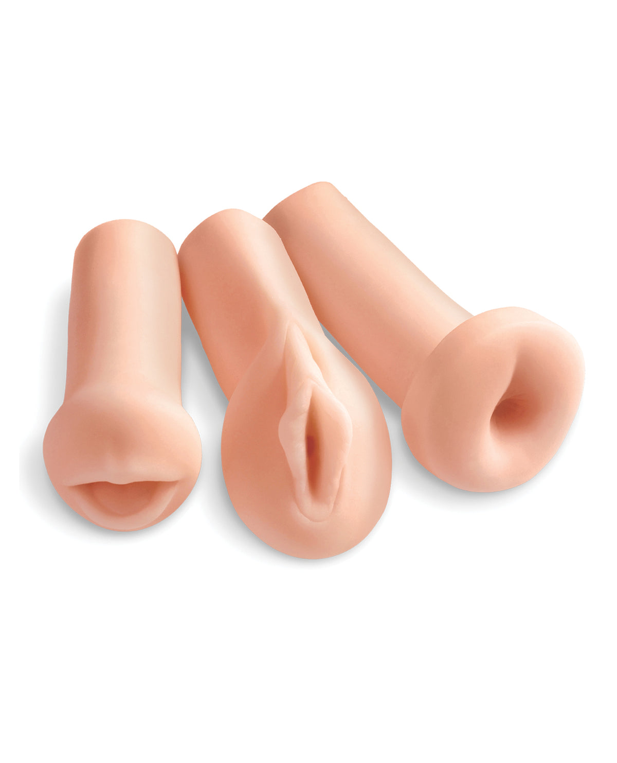 Pipedream Extreme Toyz All 3 Holes Masturbator Kit Fanta Flesh
