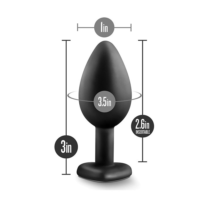 Plug Bling Temptasia Blush avec gemme petit - noir