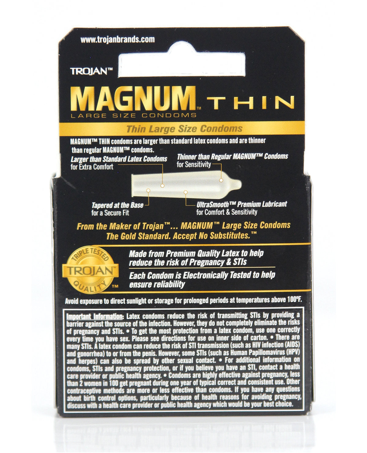 Προφυλακτικά Trojan Magnum Thin - Κουτί με 3