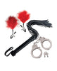 Încărcați imaginea în vizualizatorul Galerie, Bondage by Nasstoys Whip &amp; Cuff Set - Red
