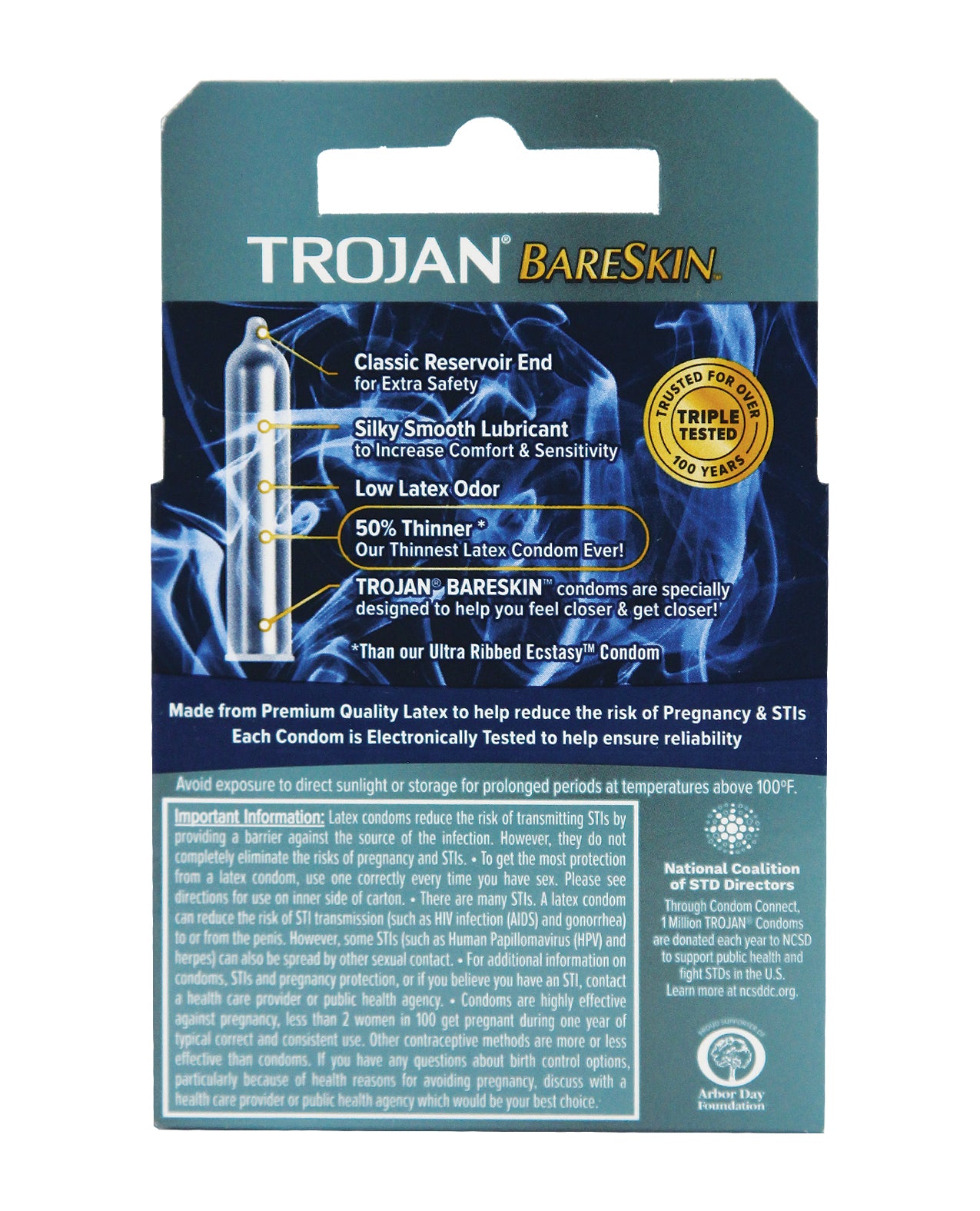 Preservativi Trojan Bareskin - Confezione da 3