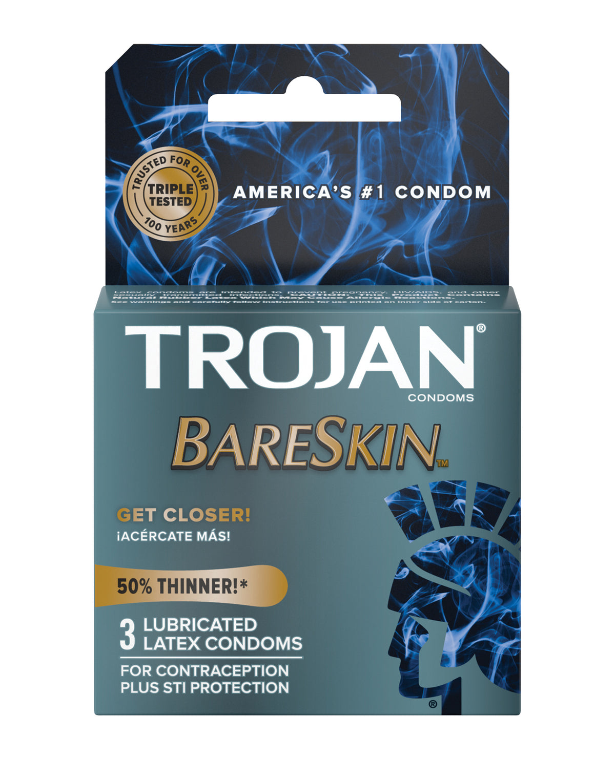 Preservativi Trojan Bareskin - Confezione da 3