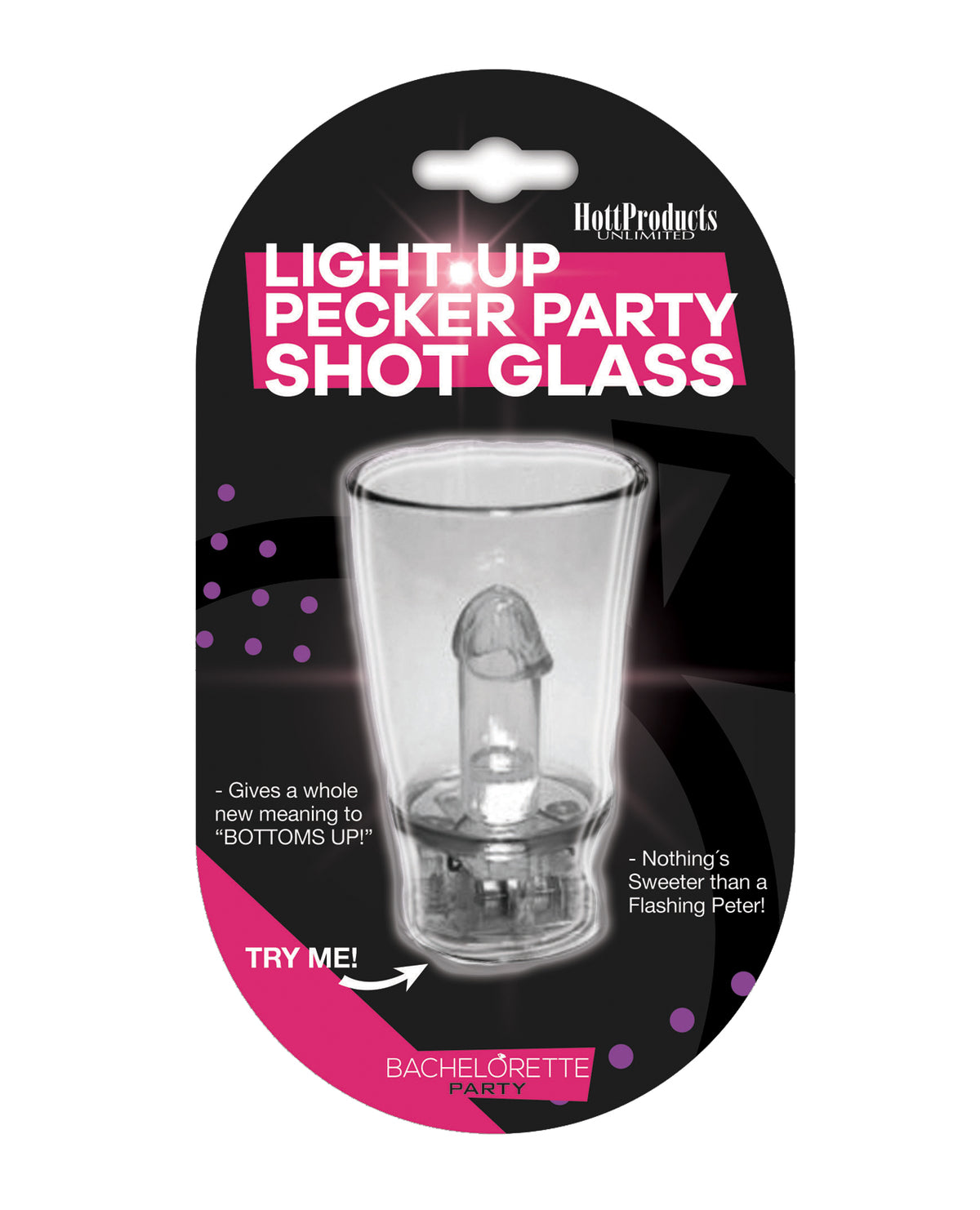 Light Up Pecker Party Shot Glass Necklace For Night Fun