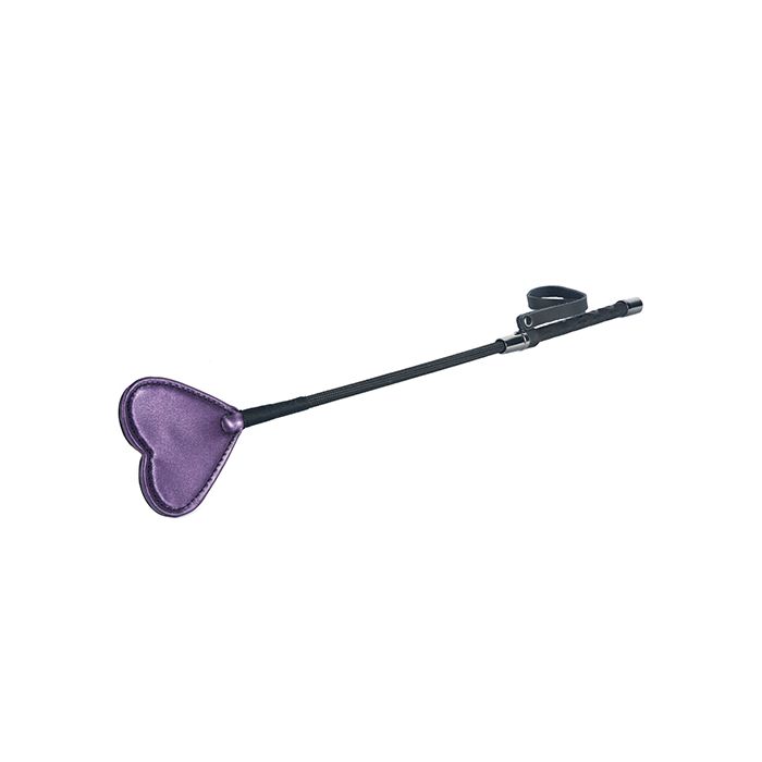 Load image into Gallery viewer, Spartacus Galaxy Legend Faux Leather Riding Crop Heart Purple
