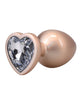 Załaduj obraz do przeglądarki galerii, Booty Bling Jeweled Metal Plug With Tapered Tip Spade Shape Large Gold
