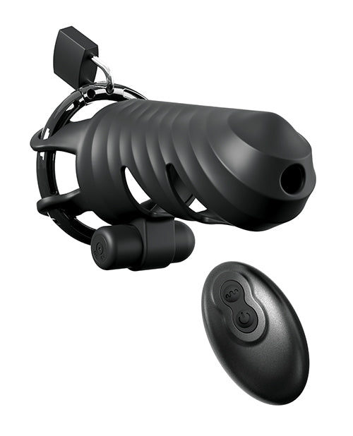 Fantasy C Ringz Remote Controlled Vibrating Cock Blocker Black