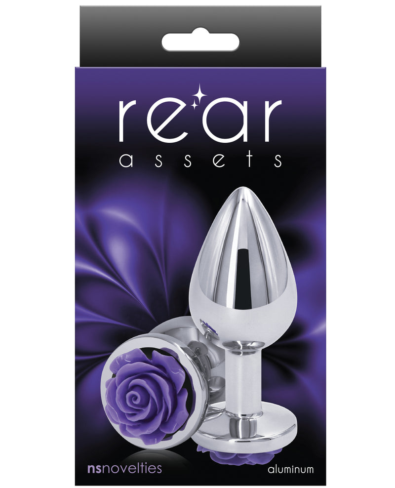 Cargue la imagen en el visor de la galería, Rear Assets Medium Purple Rose Aluminum Anal Toy Lightweight
