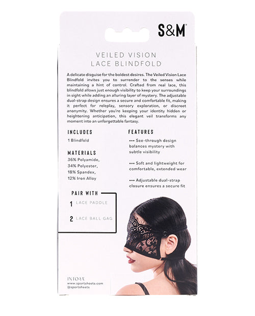 Sex And Mischief Veiled Vision Lace Blindfold For Couples