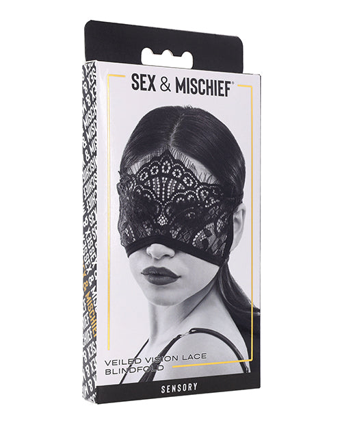 Sex And Mischief Veiled Vision Lace Blindfold For Couples
